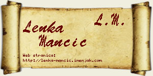 Lenka Mančić vizit kartica